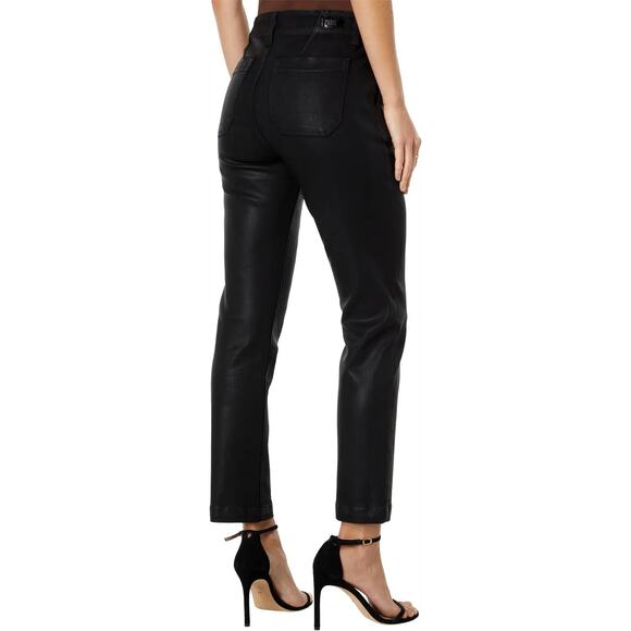 Paige jeans Mayslie Straight Ankle in Black Fog Luxe Coating size 29 (US 8) - Picture 3 of 11